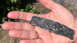 Art Nouveau Swirl Hair Clip, Large Hand Crafted Metal Barrette Made in the USA