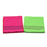 12 pcs Asian Exfoliating Bath Washcloth - Red & Green & Yellow