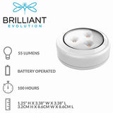 Brilliant Evolution LED Puck Light 1 Pack | Wireless LED Under Cabinet Lighting