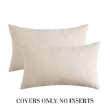 MIULEE Pack of 2 Decorative Outdoor Solid Waterproof Throw Pillow Covers Cotton