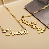 Big Initial Name Necklace Gold Plated Best Friend Jewelry Girls Women Gift