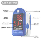 FaceLake ® FL400 Pulse Oximeter Fingertip with Carrying Case, Batteries, Lanyard