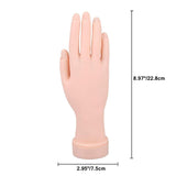 Practice Hand for Acrylic Nails - 2Pack Nail Art Training Hand Flexible Movable Fake Hand for Nails Practice Manicure Practice Tool Nail Hand Mannequin Flexible Bendable Mannequin Hand