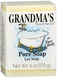 Grandma's Lye Face & Body Soap - 6 oz, Pack of 5