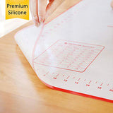 Silicone Pastry Mat Non Stick Extra Thick Baking Mat with Measurement Fondant Mat