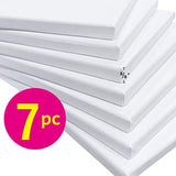 PHOENIX White Blank Cotton Stretched Canvas Artist Painting - 5x7 Inch / 7 Pack