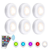 Elfeland Puck Lights with Remote Wireless LED Color Changing Puck Lights