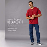 Wrangler Authentics Men's Relaxed Fit Comfort Flex Jean, Light Stonewash, 29W x 30L