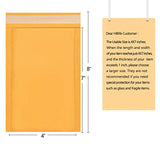 HBlife 4x8 Inches Kraft Bubble Mailers Self Seal Padded Envelopes, Pack of 50