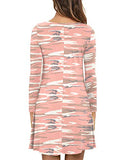 Women's Casual Print Long Sleeve Simple T-Shirt Loose Dress