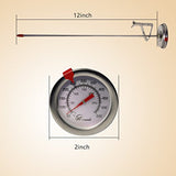KT THERMO Deep Fry Thermometer With Instant Read,Dial Thermometer,12" Stainless