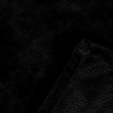 Exclusivo Mezcla Soft Flannel Fleece Velvet Plush Throw Blanket – 50" x 60" (Black)