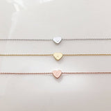 Gift for Her Heart Necklace Personalized Initial Necklace Flower Girl Proposal Jewelry