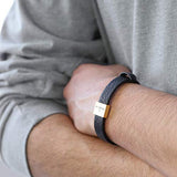Personalized Leather Mens Bracelet Gift Personalized Gift for Him Genuine Leather