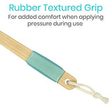 Vive Lotion Applicator for Your Back (4 Pads) - Long Reach Handle with Sponge