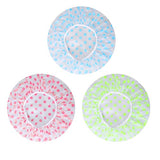 Shangling Shower Caps, 3 Pcs Waterproof Bath Caps Plastic Reusable Shower Caps