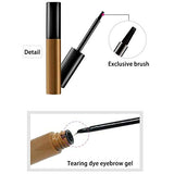 (2 pc/set) Makeup Peel-off Eyebrow Gel Tattoo Waterproof Long Lasting Eyebrow Color Beauty. (Dark Brown)