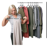 Sharpty Plastic Hangers Clothing Hangers Ideal for Everyday Standard Use (Black, 20 Pack)