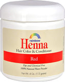 Rainbow Research Henna Red Hair Color and Conditioner (Pack of 2) With Lawsonia Inhermis, 4 oz. each.