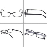 READING GLASSES 4 Pack Spring Hinge Comfort Readers Plastic Includes Sun Readers