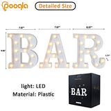 BAR - Illuminated Marquee Bar Sign - Lighted LED Marquee Word Sign - Pre-Lit Pub Bar