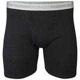 Gildan Men's Regular Leg Boxer Brief Multipack, Black (5 Pack), Small