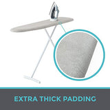 HOME GENIE Reflective Silicone Ironing Board Cover, 15x54, Hook and Loop Fastener