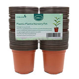 KINGLAKE 100 Pcs 4" Plastic Plants Nursery Pot/Pots Seedlings Flower Plant Container