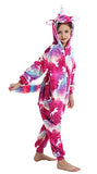 Ecparty Soft Unicorn Hooded Bathrobe Sleepwear for Kids Party Costume