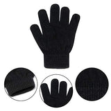 Kids Winter Knit Gloves, 12 Pairs Full Finger Stretchy Magic Gloves for Boys and Girls