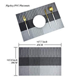 pigchcy Placemats,Washable Vinyl Woven Table Mats,Elegant Placemats