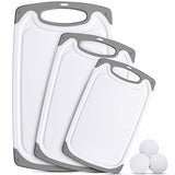 Ligttle Plastic Cutting Board Set of 3, BPA Free Kitchen Cutting Boards