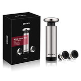 EZBASICS Wine Saver Vacuum Pump with 2 Wine Stoppers, Stainless Steel