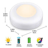 Elfeland Puck Lights with Remote Wireless LED Color Changing Puck Lights