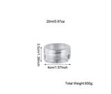 50PCS 20Gram /0.3oz Empty Clear Small Plastic Pot Jars Cosmetic Containers with Screw Lids Round Cosmetic Travel Pot Slime Storage Favor Jar Sample Container for Makeup Lotion Cream Beads eye shadow