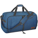 Canway 65L Travel Duffel Bag, Foldable Weekender Bag with Shoes Compartment