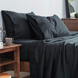 Bedsure Twin Bed Sheets Sets Black - Bed Sheets Twin Size - Soft Brushed Microfiber