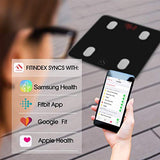 FITINDEX Bluetooth Body Fat Scale, Smart Wireless BMI Bathroom Weight Scale Body