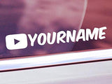 Custom YouTube Channel Name Vinyl Decal - Personalized YouTube Username Sticker