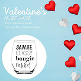 Savage Classy Bougie Ratchet - Stemless Wine Glass Birthday Gifts for Women