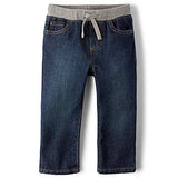 The Children's Place Boys' Baby and Toddler Pull On Straight Jeans, Liberty Blue