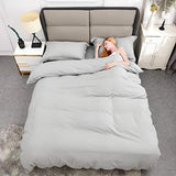 Twin Duvet Covers - Ultra Soft and Breathable Bedding Comforter Sets Washed