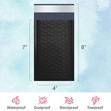UCGOU 4x8 Inch Poly Bubble Mailers Self Seal 50pcs Black Padded Envelopes
