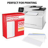 500 Self Seal Security Mailing Envelopes - #10 White Letter Businesses Envelopes