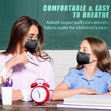 Kids Face Mask, Black Disposable Face Mask for Boys and Girls-Soft on Skin, 3 Ply