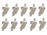 YuXuan Pavilion （10 Pack） Stainless Steel Shelf Support, Pilaster Clip Square Slot Traulsen 344-08982-0