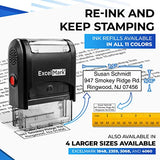 Custom Self-Inking Stamp - Up to 3 Lines - 11 Color Choices and 17 Font Choices