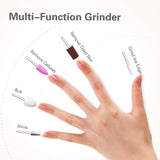 TOUCHBeauty Electric Nail File Drill Buffer Polisher Set with LED Light, 5in1 Professional Manicure Pedicure Set, Fingernail Toenaill Care Tools Cordless Battery Operated Golden TB-1333