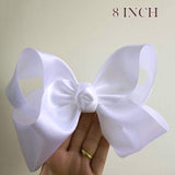 20pcs Hair Bows for Girls 8" Big Boutique Bow Alligator Clips Grosgrain Ribbon Hair Accessories Toddlers Kids Teens