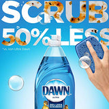 Dawn Ultra Dishwashing Liquid Dish Soap (4x19oz) + Non-Scratch Sponge (2ct)